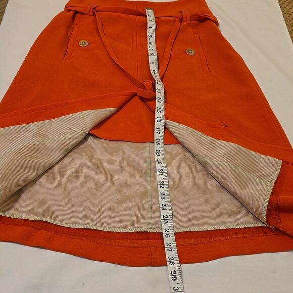 Leifsdottir for Anthropologie Orange A-Line Midi Skirt size 2 - Picture 6 of 12